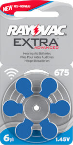 675AE (BLUE tab) hearing aid batteries. 
<B>Capacity:</b> 650mAh
6 batteries per card.