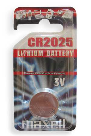 Pack of 10 individual Maxell Lithium CR2025 batteries.