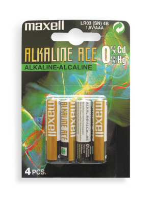 4 Batteries in pack
Equivalent to R03 / AAA / S.