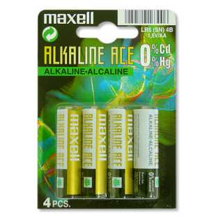 4 Batteries in pack
Equivalent to R6 / AA / M / AM3 / GLR6A