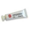 A tube of cream which eases the insertion of hearing aids, and creates a good seal around them.
