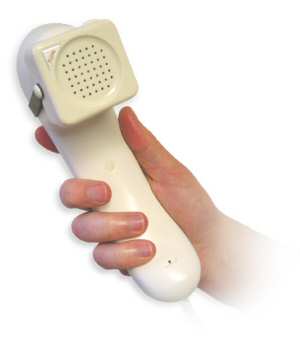 Portable telephone amplifier - can be used anywhere. Requires 1 x AAA battery (supplied)