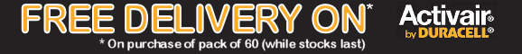 Free Delivery On Duracell Activair